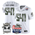 Duck Gang Jersey #541 Oregon Ducks Mummy Duck 2026 Peach Bowl Stitched White