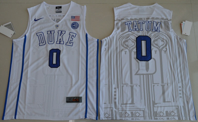 Duke Blue Devils #0 Jayson Tatum Basketball NCAA Basketball Jersey White