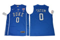 Duke Blue Devils #0 Tatum Basketball NCAA Basketball Jersey Blue