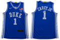 Duke Blue Devils #1 Carey jr Basketball NCAA Basketball Jersey Blue