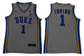 Duke Blue Devils #1 Irving Basketball NCAA Basketball Jersey Grey