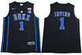 Duke Blue Devils #1 Kyrie Irving Basketball NCAA Basketball Jersey Black V-neck