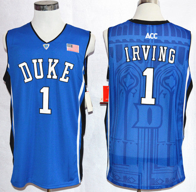 Duke Blue Devils #1 Kyrie Irving Basketball NCAA Basketball Jersey Blue