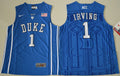Duke Blue Devils #1 Kyrie Irving Basketball NCAA Basketball Jersey Blue V-neck