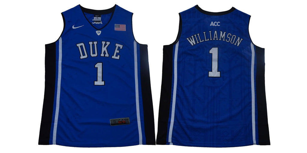Duke Blue Devils #1 Williamson Basketball NCAA Basketball Jersey Blue Elite