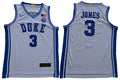Duke Blue Devils #3 Jones Basketball NCAA Basketball Jersey New White