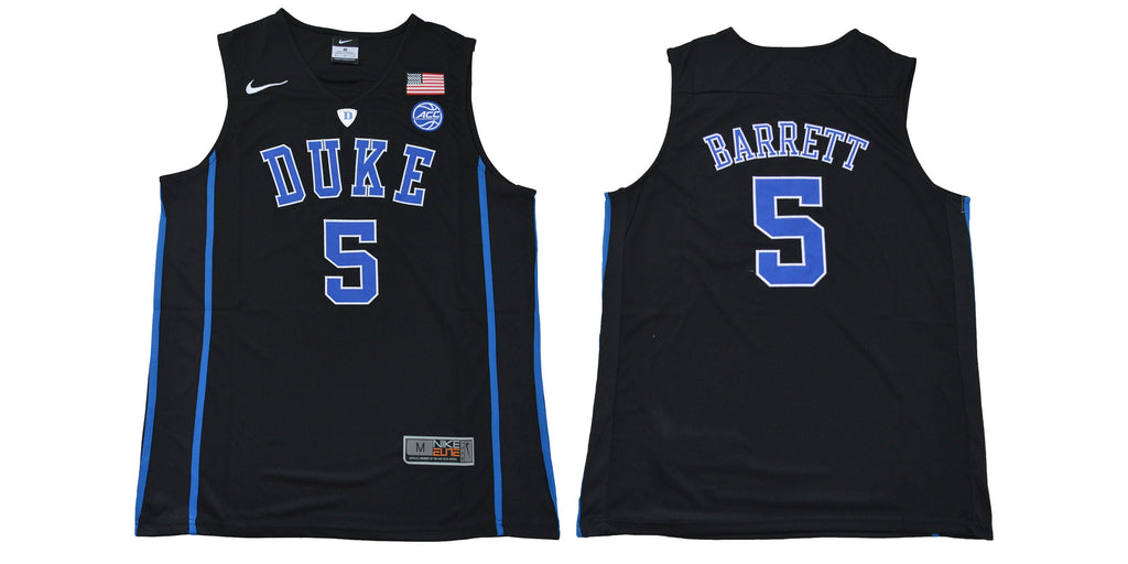 Duke Blue Devils #5 Barrett Basketball NCAA Basketball Jersey Black
