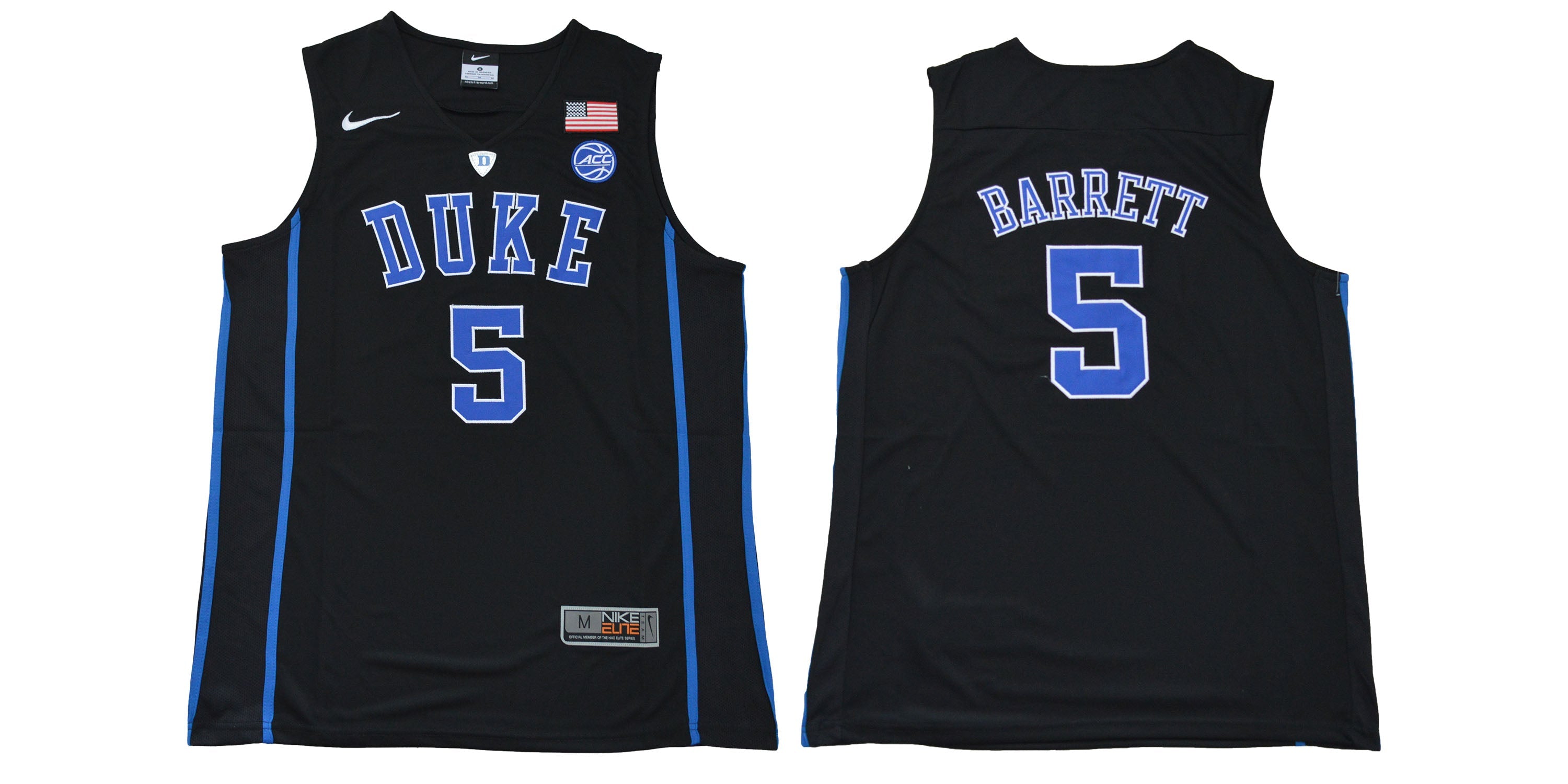 Duke Blue Devils #5 Barrett Basketball NCAA Basketball Jersey Black
