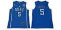 Duke Blue Devils #5 Barrett Basketball NCAA Basketball Jersey Blue