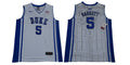 Duke Blue Devils #5 Barrett Basketball NCAA Basketball Jersey White Elite
