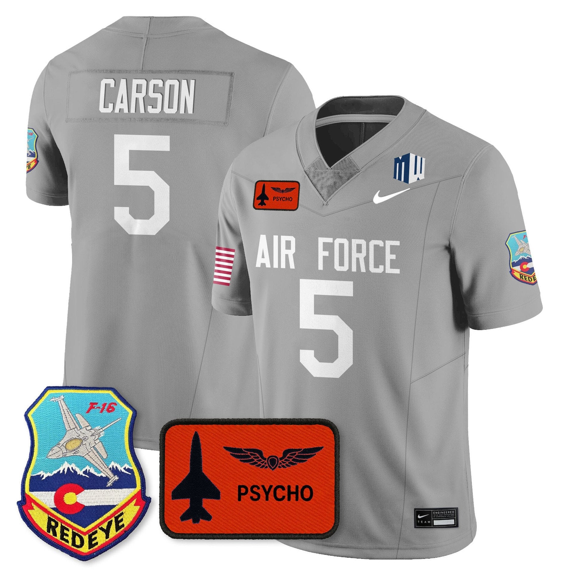 Dylan Carson Jersey #5 Air Force 2025 Honor F-16 Stitched