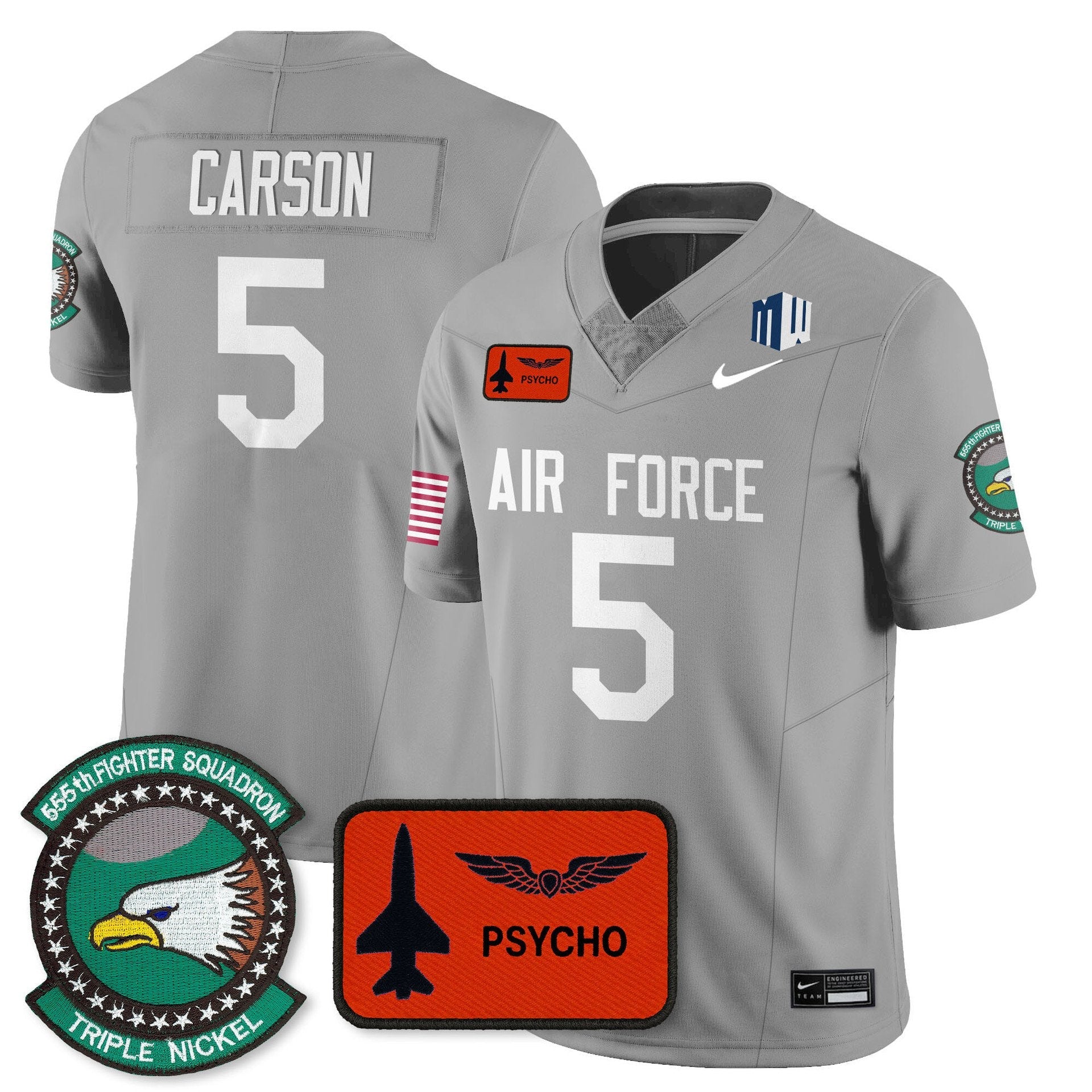 Dylan Carson Jersey #5 Air Force 2025 Honor F-16 Stitched