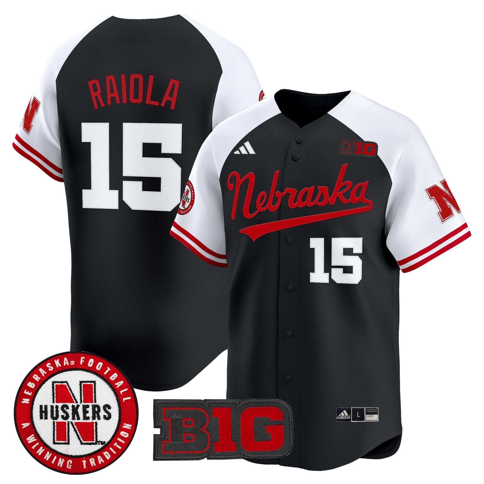 Dylan Raiola Jersey #15 Nebraska Cornhuskers 2025 Vapor Baseball