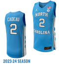 Elliot Cadeau Jersey #2 North Carolina Tar Heels Replica College Basketball 2023-24 Blue