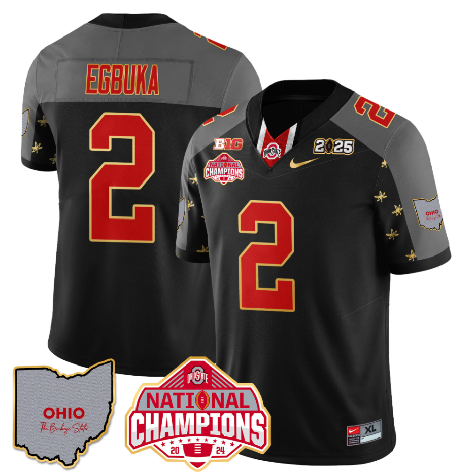 Emeka Egbuka Jersey #2 Ohio State National Champions 2025 Patch