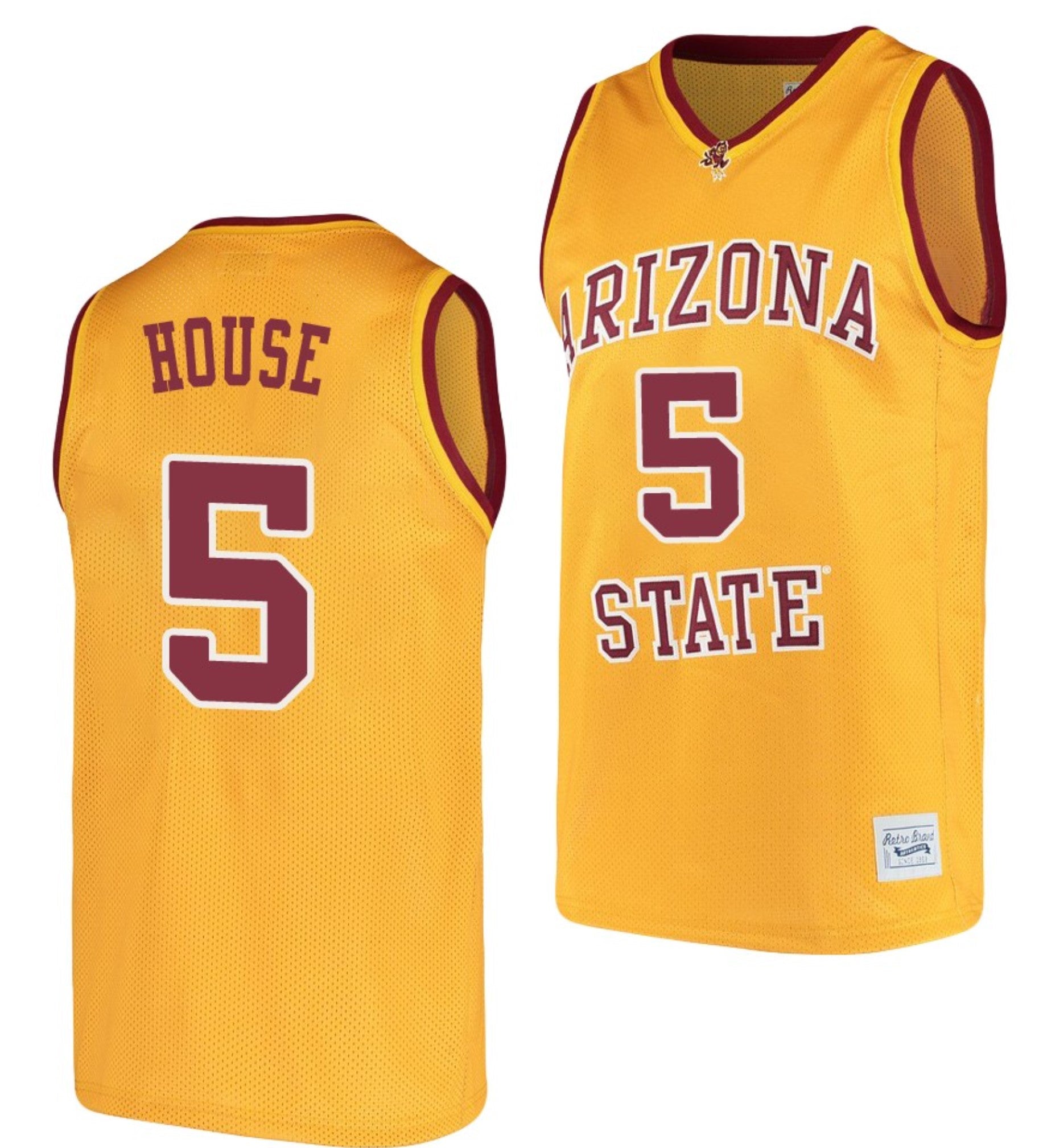 Eddie House Jersey Arizona State Sun Devils College Basketball Gold #5