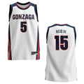 Efton Reid III Jersey Gonzaga Bulldogs College Basketball White #151