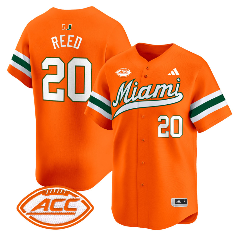 Ed Reed Jersey #20 Miami Hurricanes 2024 Baseball Stitched