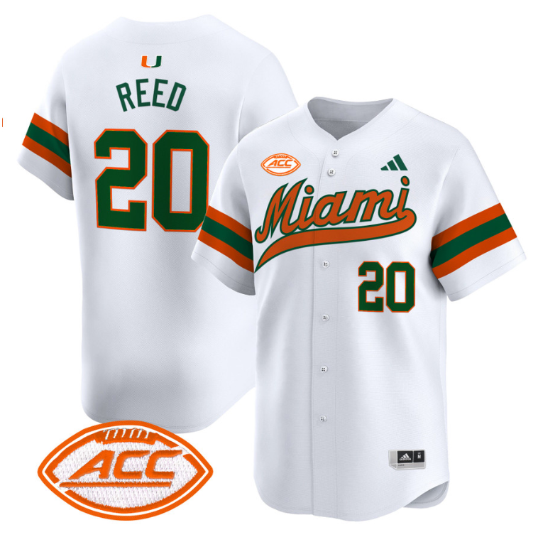 Ed Reed Jersey #20 Miami Hurricanes 2024 Baseball Stitched