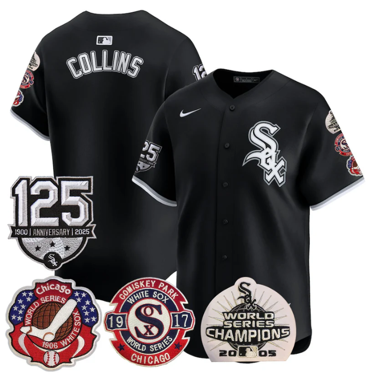 Eddie Collins Jersey Chicago White Sox 125th Anniversary World Series Champions
