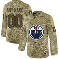Edmonton Oilers Camo Customized Jersey Stitched