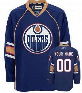 Edmonton Oilers Customized Blue Thrid Jersey Stitched