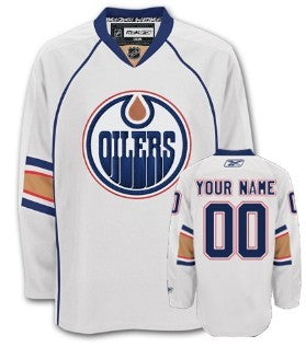 Edmonton Oilers Customized White Jersey Stitched