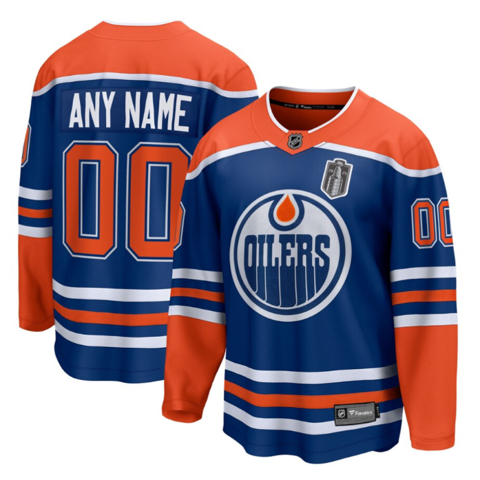 Edmonton Oilers 2025 Stanley Cup Final Home Breakaway Custom Men Jersey