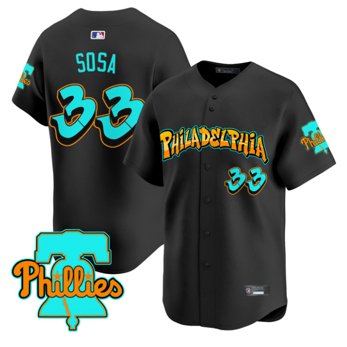 Edmundo Sosa Jersey #33 Philadelphia Phillies Graffiti Broad Street