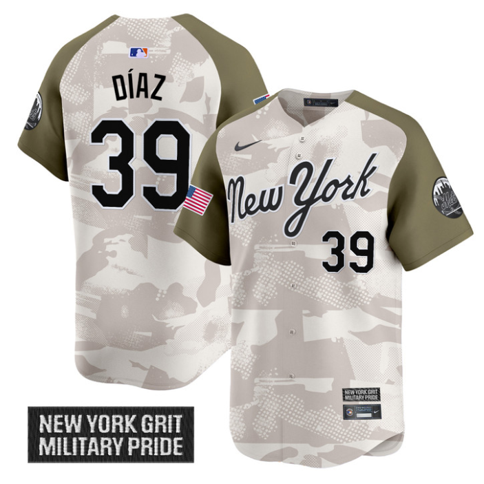Edwin Díaz Jersey #39 New York Mets 2025 Armed Forces Day Vapor Stitched