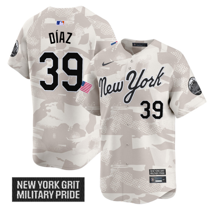 Edwin Díaz Jersey #39 New York Mets 2025 Armed Forces Day Vapor Stitched
