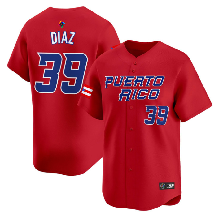 Edwin Diaz Jersey #39 Puerto Rico Baseball Classic 2026 Roster Stitched