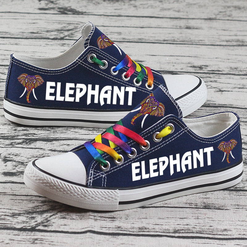 Elephant Canvas Sneakers Shoes For Men Women Fans