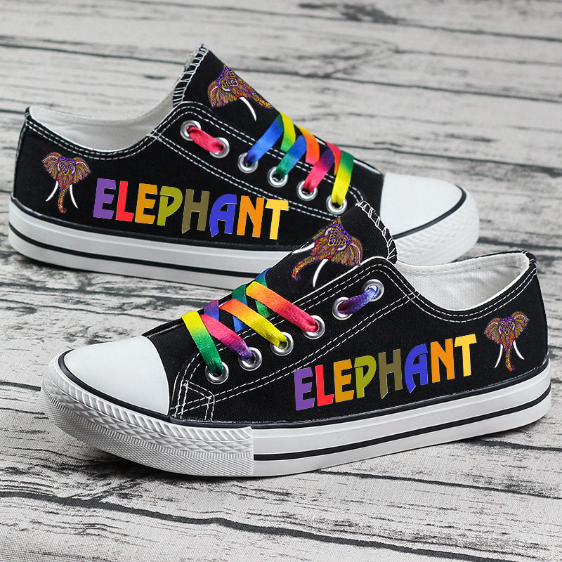 Elephant Canvas Sneakers Shoes For Men Women Fans