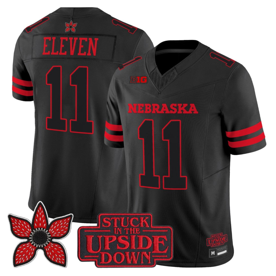 Eleven Jersey #11 Nebraska Cornhuskers Stranger Things Edition Limited Stitched
