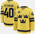Elias PetterssonJersey #40 Sweden Yellow 2025 4 Nations Face-Off Stitched
