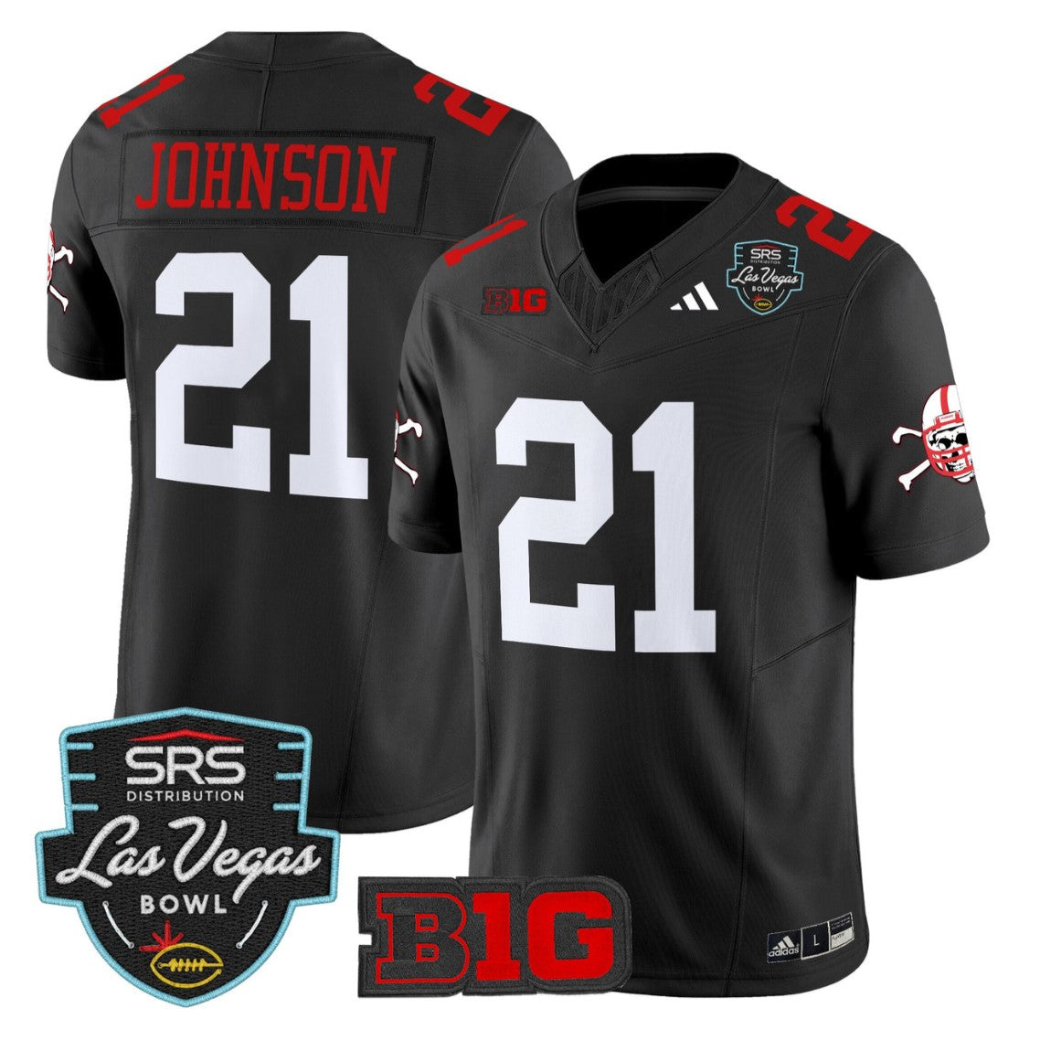 Emmett Johnson Jersey #21 Nebraska Cornhuskers 2025 Las Vegas Bowl