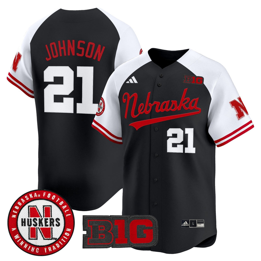 Emmett Johnson Jersey #21 Nebraska Cornhuskers 2025 Vapor Baseball