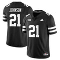 Emmett Johnson Jersey #21 Nebraska Football 2025 Blackout Stitched