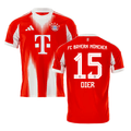 Eric Dier 15 Bayern Munich 2025-26 Home Jersey – Red