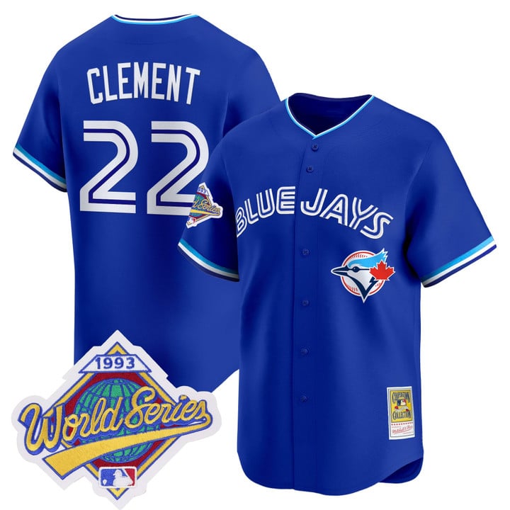 Ernie Clement Jersey #22 Toronto Blue Jays 1993 World Series Throwback