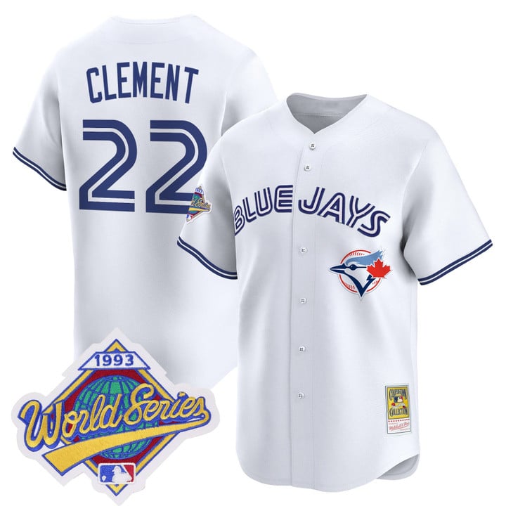 Ernie Clement Jersey #22 Toronto Blue Jays 1993 World Series Throwback