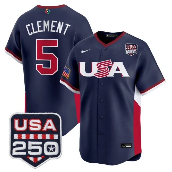 Ernie Clement Jersey #5 Team USA World Baseball Classic 250 USA 2026 Stitched