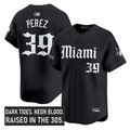 Eury Perez Jersey #39 Miami Marlins Gothic Vice Edition Stitched