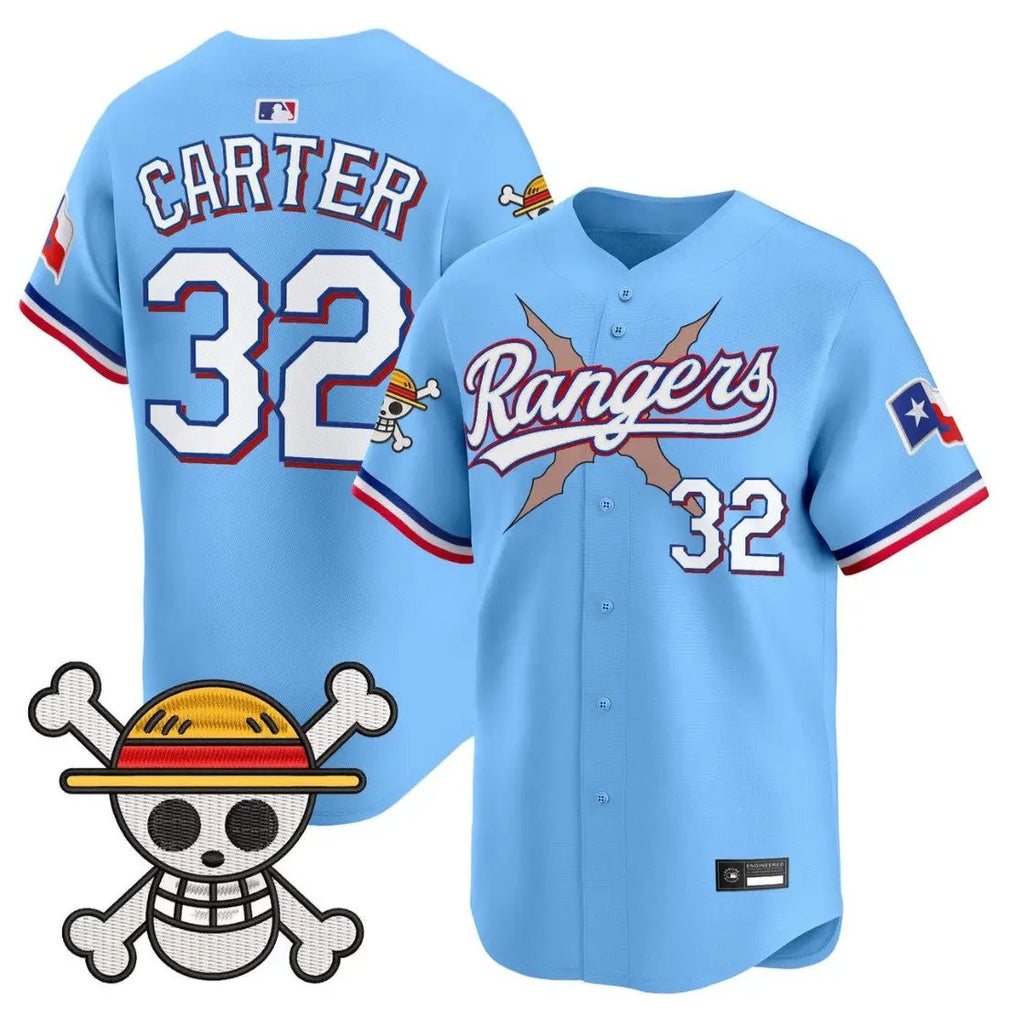 Evan Carter Jersey #32 Texas Rangers One Piece Premier Limited Stitched