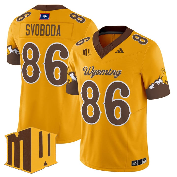 Evan Svoboda Jersey #86 Wyoming Cowboys 2025 Vapor Limited Stitched