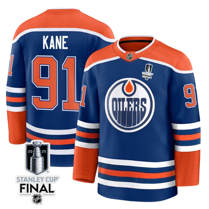 Evander Kane 91 Edmonton Oilers 2025 Stanley Cup Final Home Breakaway Men Jersey