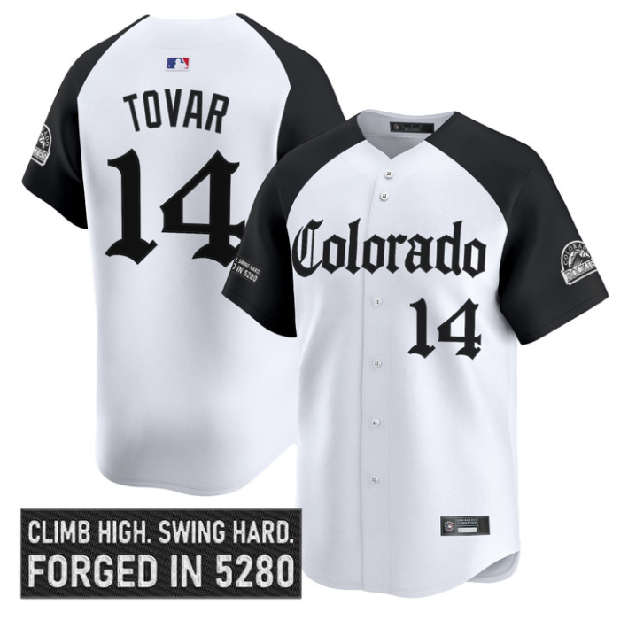 Ezequiel Tovar Jersey #14 Colorado Rockies Gothic Mile High Shadows