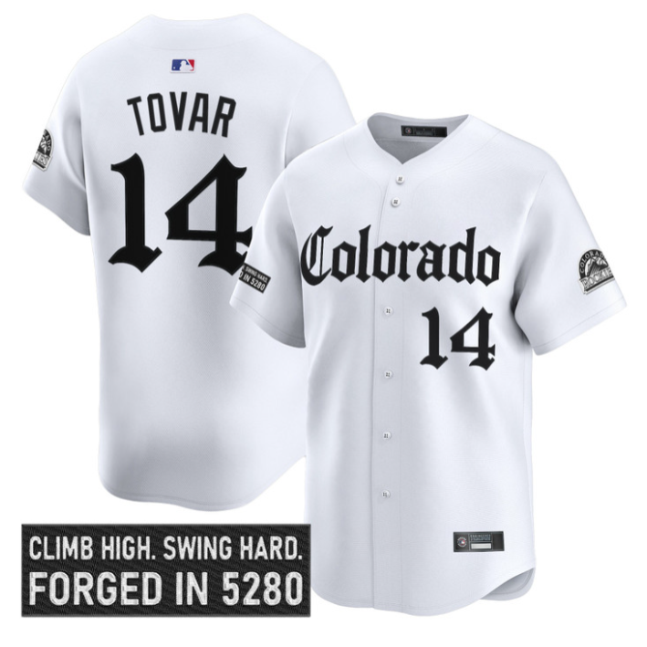 Ezequiel Tovar Jersey #14 Colorado Rockies Gothic Mile High Shadows