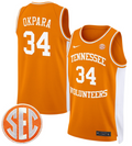 Felix Okpara Jersey #34 Tennessee Vols 2024 Swingman Basketball Orange